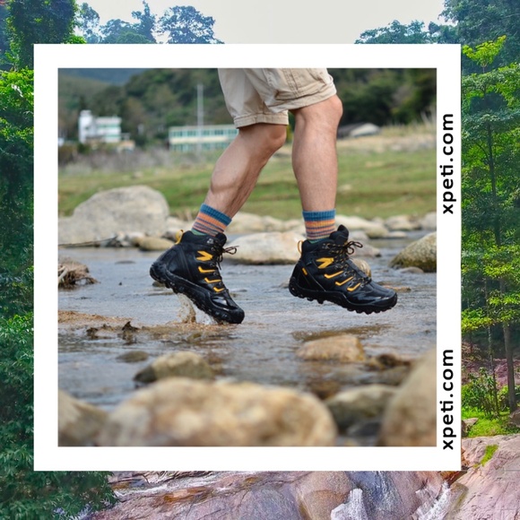 XPETI Men's Hiking Boots Outdoor Mid-Ankle TacticalWaterproof Light-Weight 10 - Picture 1 of 10